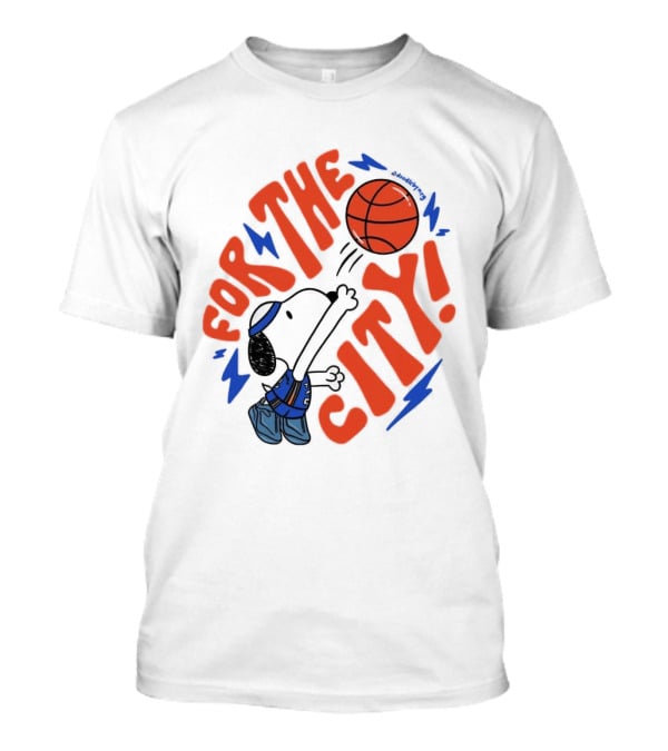 Snoopy For The City Oklahoma City Thunder Basketball T-Shirt
