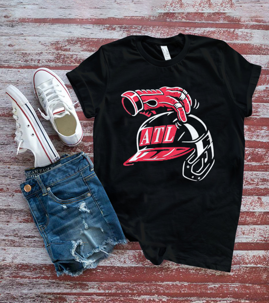 ATL Braves Helmet Head Scratch T-Shirt