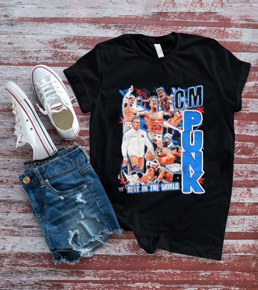 CM Punk Best In The World Pro Wrestling Collage CM Punk T-Shirt