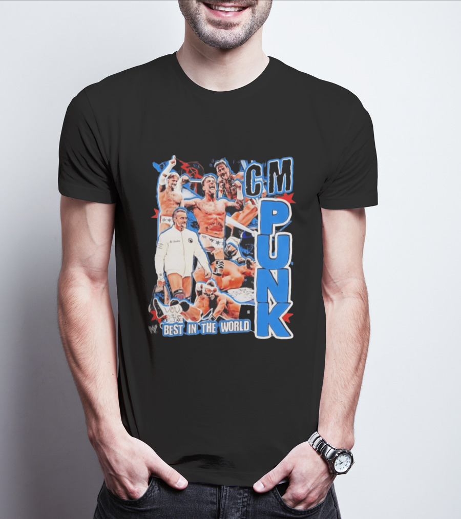 CM Punk Best In The World Pro Wrestling Collage CM Punk T-Shirt