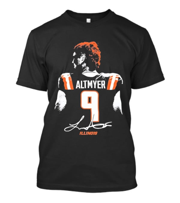 Luke Altmyer 9 Illinois Fighting Illini Football Player T-Shirt