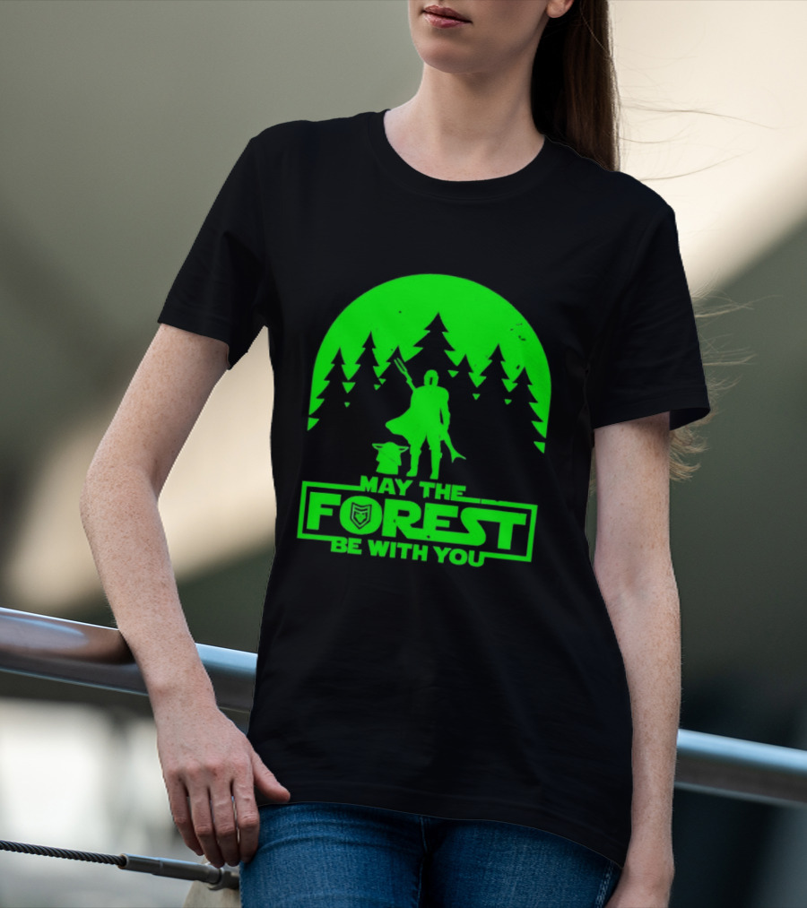 May The Forest Be With You Star Wars Trees And Characters T-Shirt
