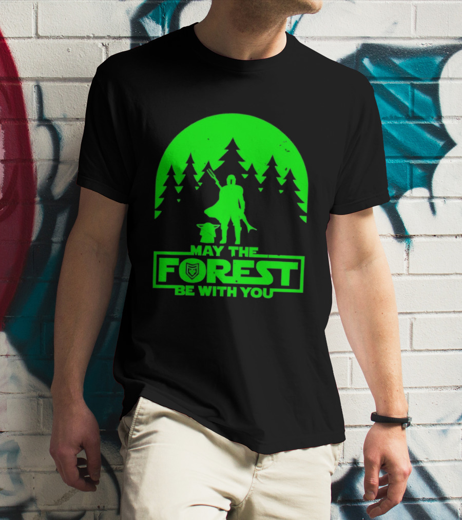May The Forest Be With You Star Wars Trees And Characters T-Shirt
