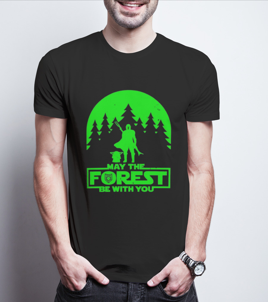 May The Forest Be With You Star Wars Trees And Characters T-Shirt