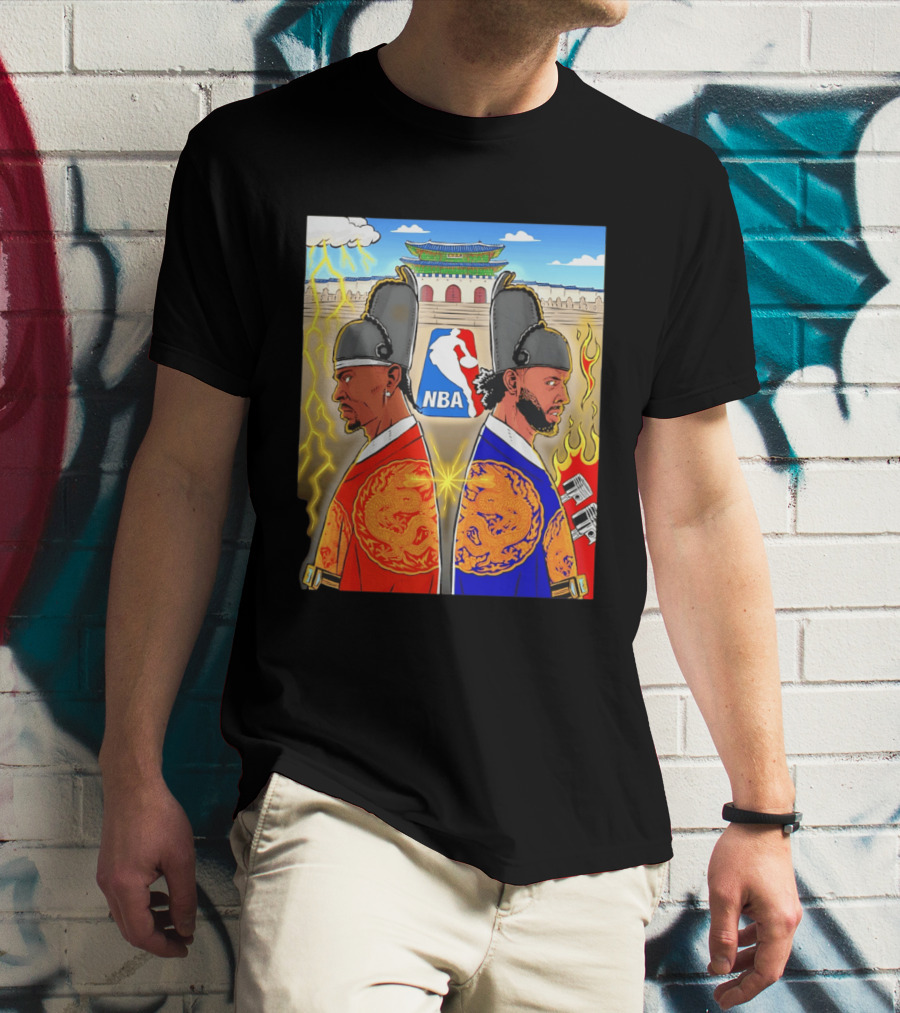 Shai Gilgeous Alexander Cade Cunningham 2026 NBA Korea Dragons Gyeongbokgung Palace T-Shirt