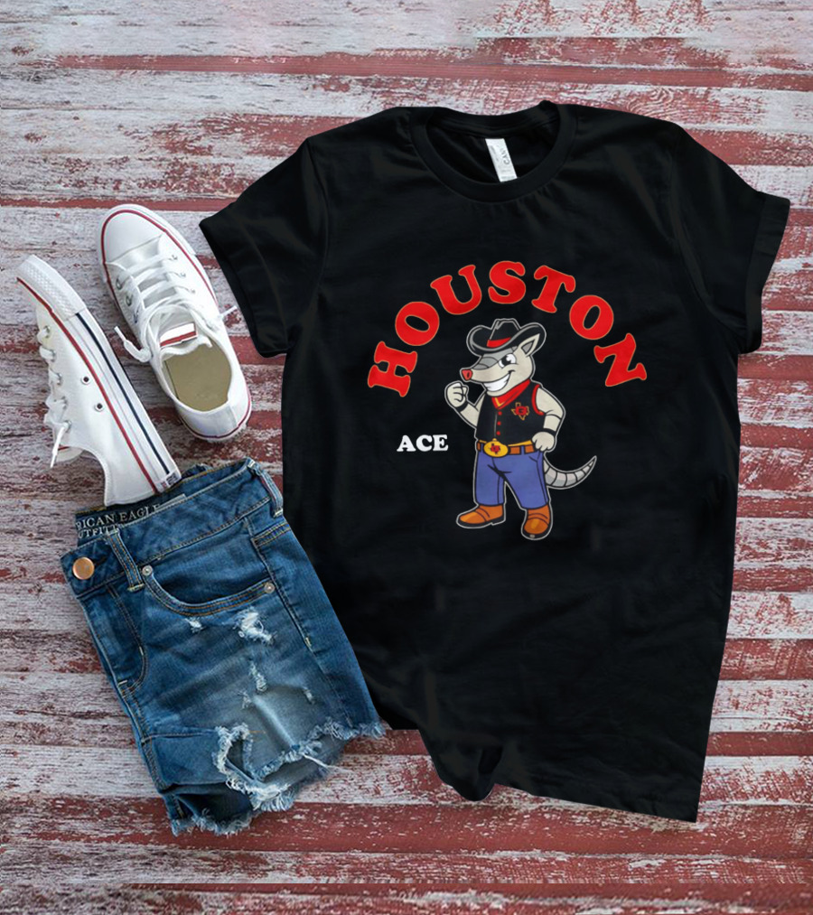 Houston Gamblers Armadillo Cowboy Ace 2026 T-Shirt