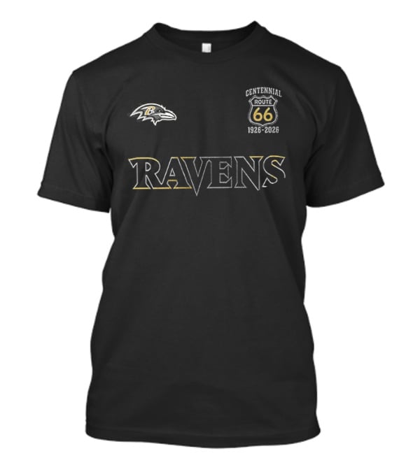 Baltimore Ravens Route 66 Centennial 1926 2026 T-Shirt