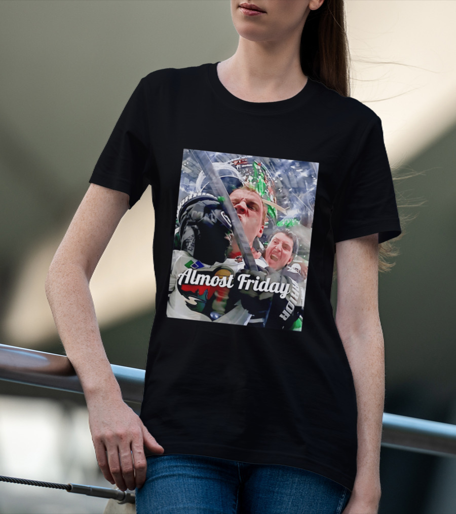 Almost Friday Hockey Hit Minnesota Wild Fan Celebration T-Shirt