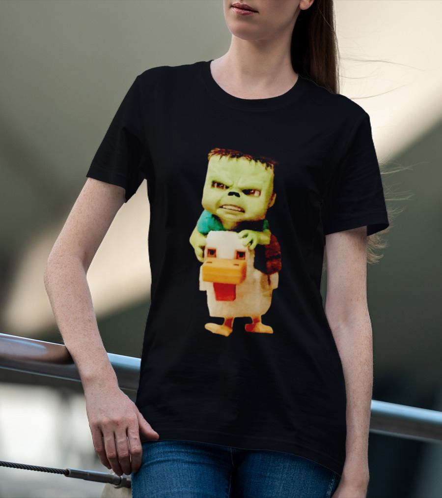 Minecraft Chicken Jockey Frankenstein Mashup T-Shirt
