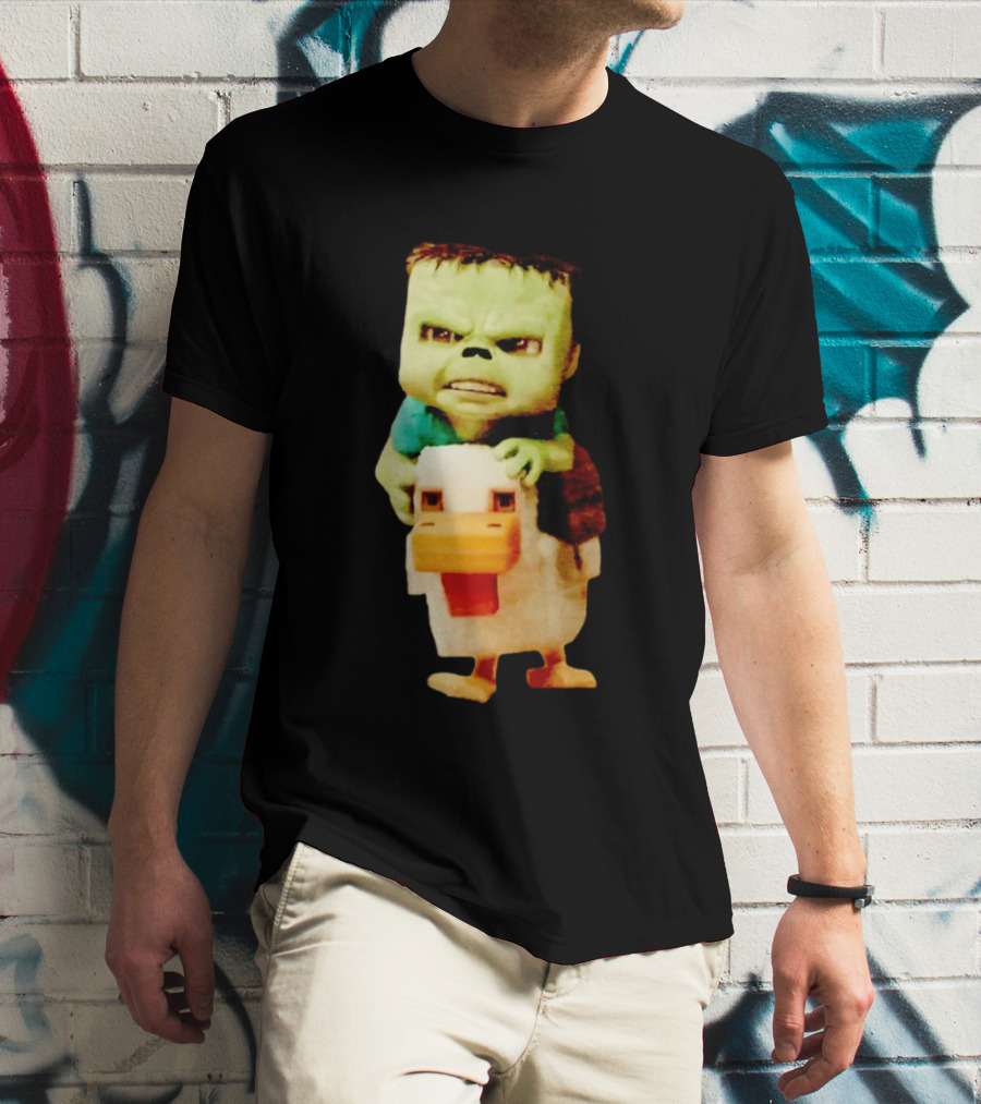 Minecraft Chicken Jockey Frankenstein Mashup T-Shirt