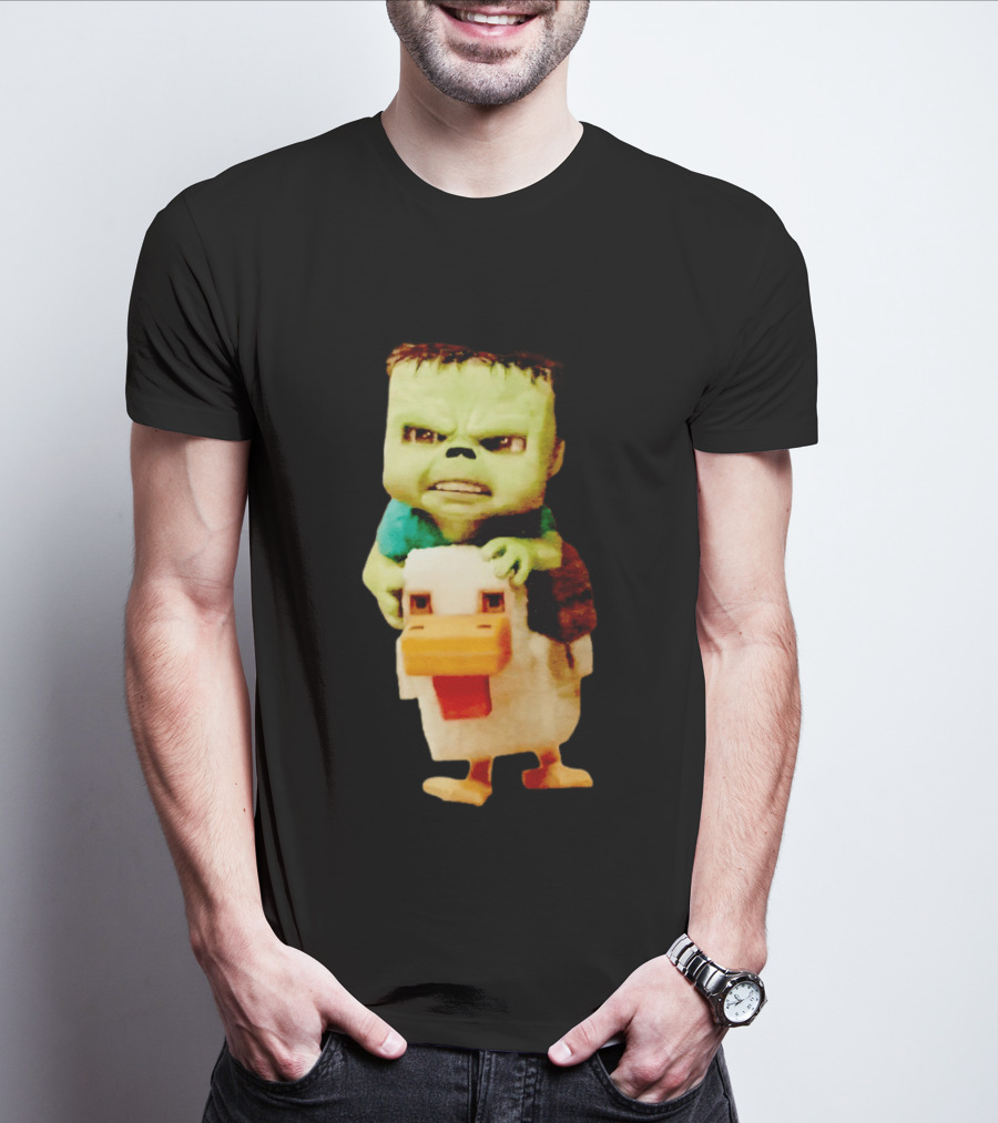 Minecraft Chicken Jockey Frankenstein Mashup T-Shirt