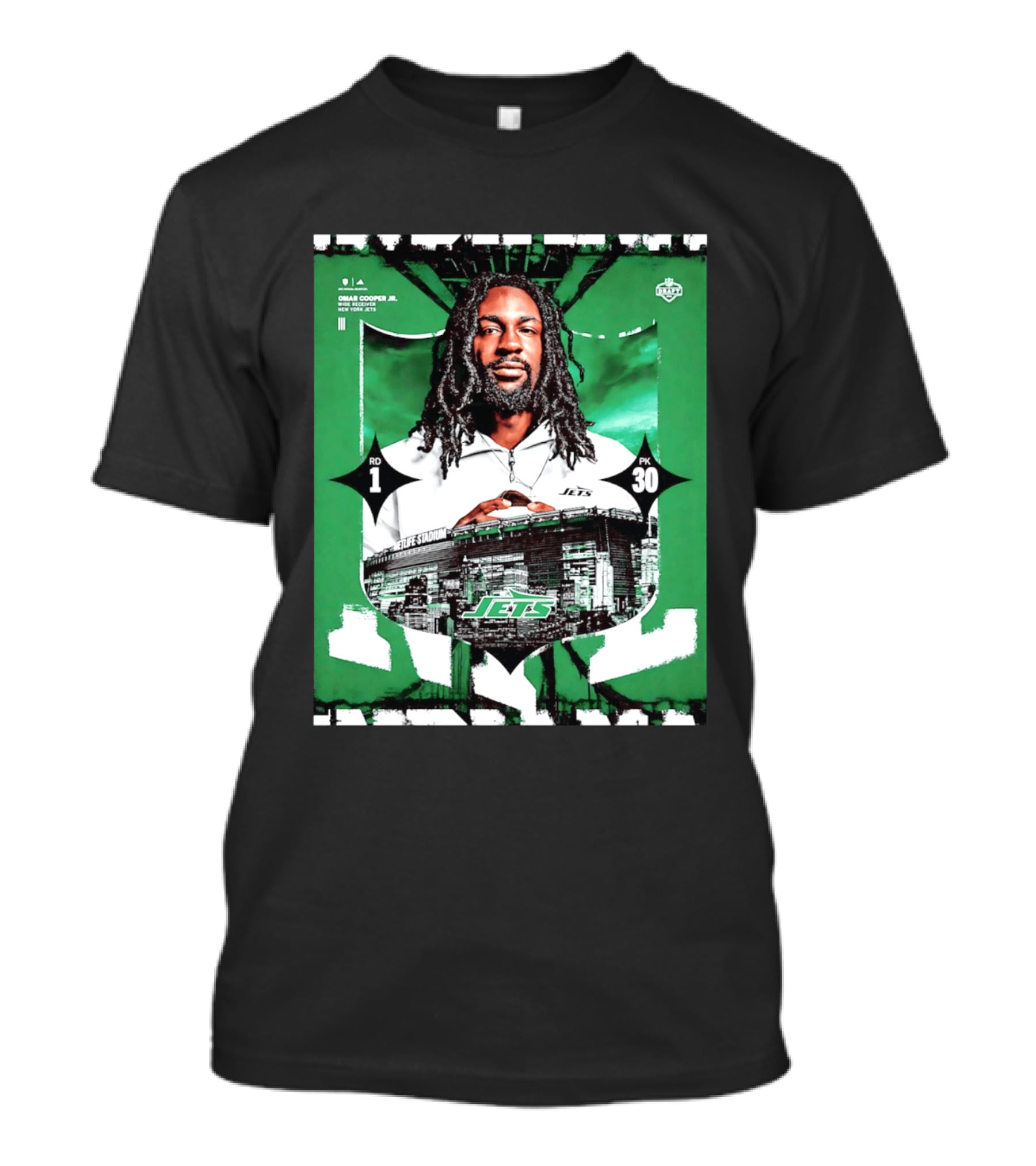 Omar Cooper Jr. Wide Receiver New York Jets 2026 Draft Pick 1 MetLife Stadium T-Shirt