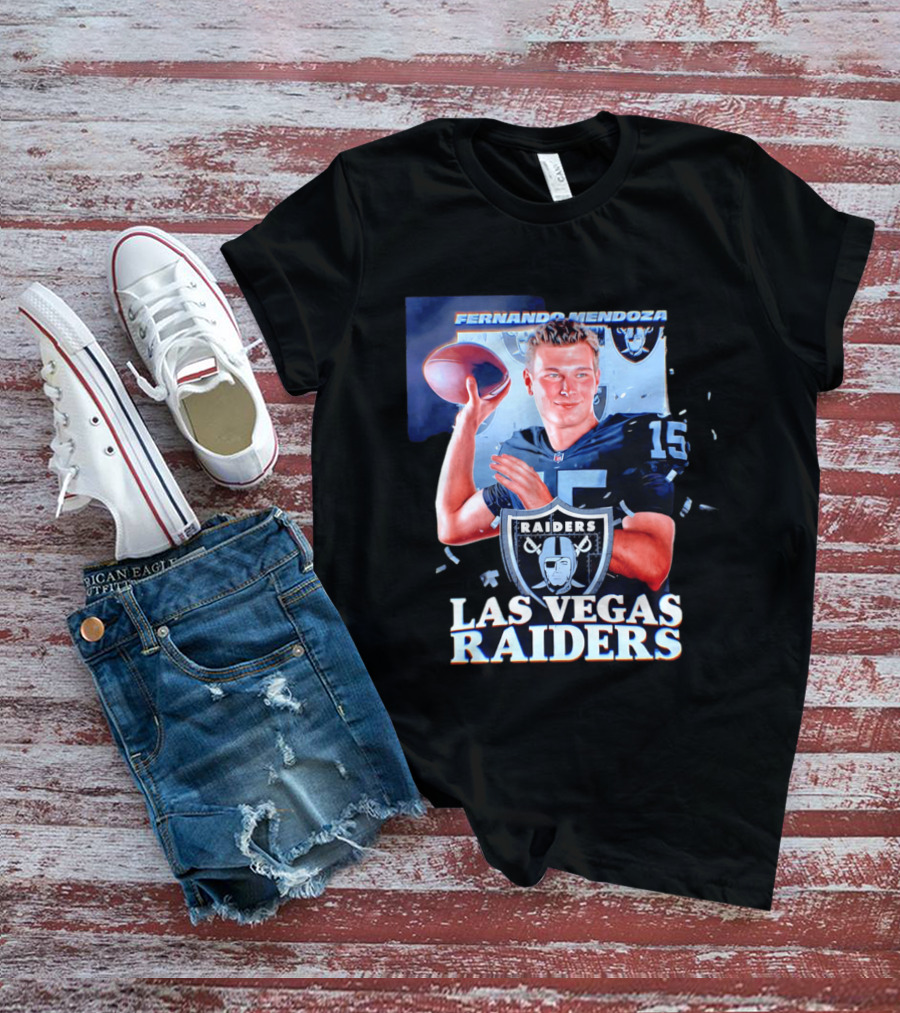 Fernando Mendoza Las Vegas Raiders Quarterback NFL Draft T-Shirt