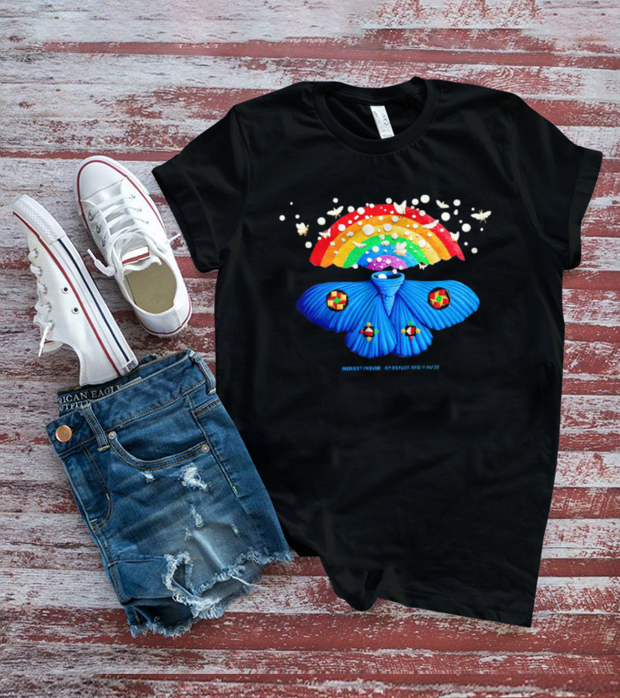 Modest Mouse An Eraser And A Maze Rainbow Moth Colorful Psychedelic T-Shirt