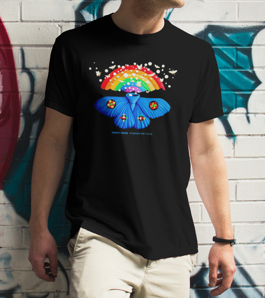 Modest Mouse An Eraser And A Maze Rainbow Moth Colorful Psychedelic T-Shirt