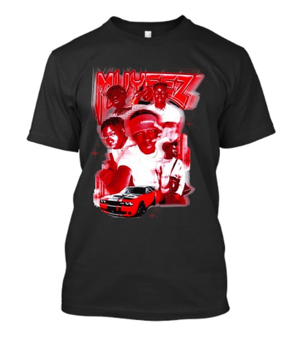 Muyeez Red Dodge Challenger Car Scene T-Shirt