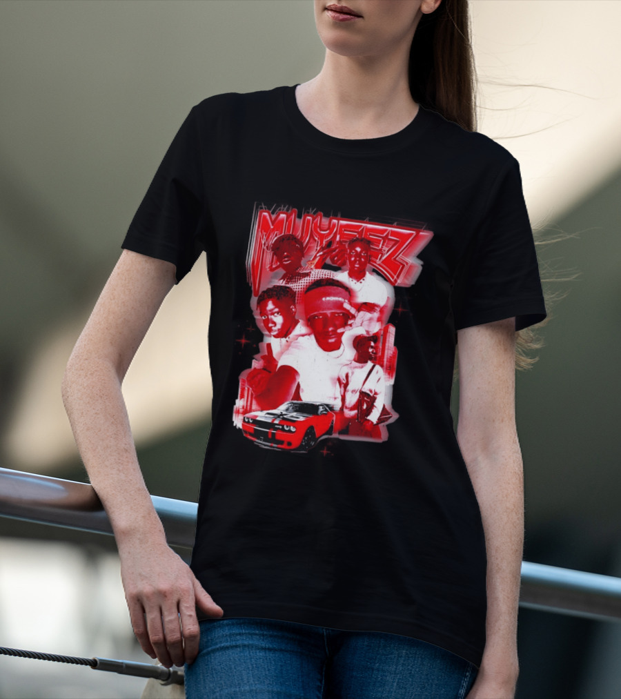 Muyeez Red Dodge Challenger Car Scene T-Shirt