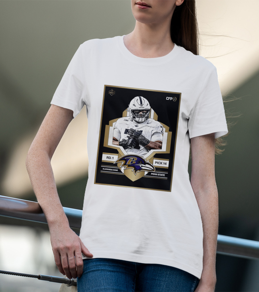 Baltimore Ravens Round 1 Pick 14 Penn State Olaivavega Ioane Draft 2026 T-Shirt