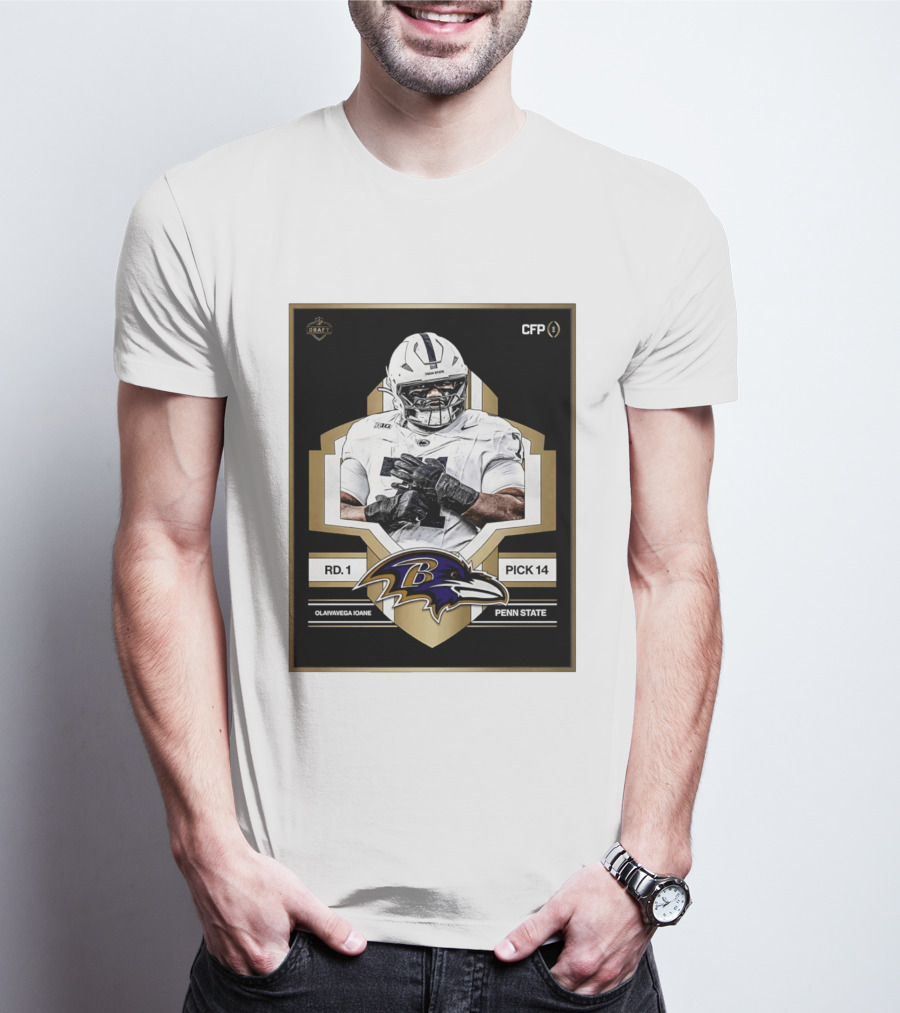 Baltimore Ravens Round 1 Pick 14 Penn State Olaivavega Ioane Draft 2026 T-Shirt