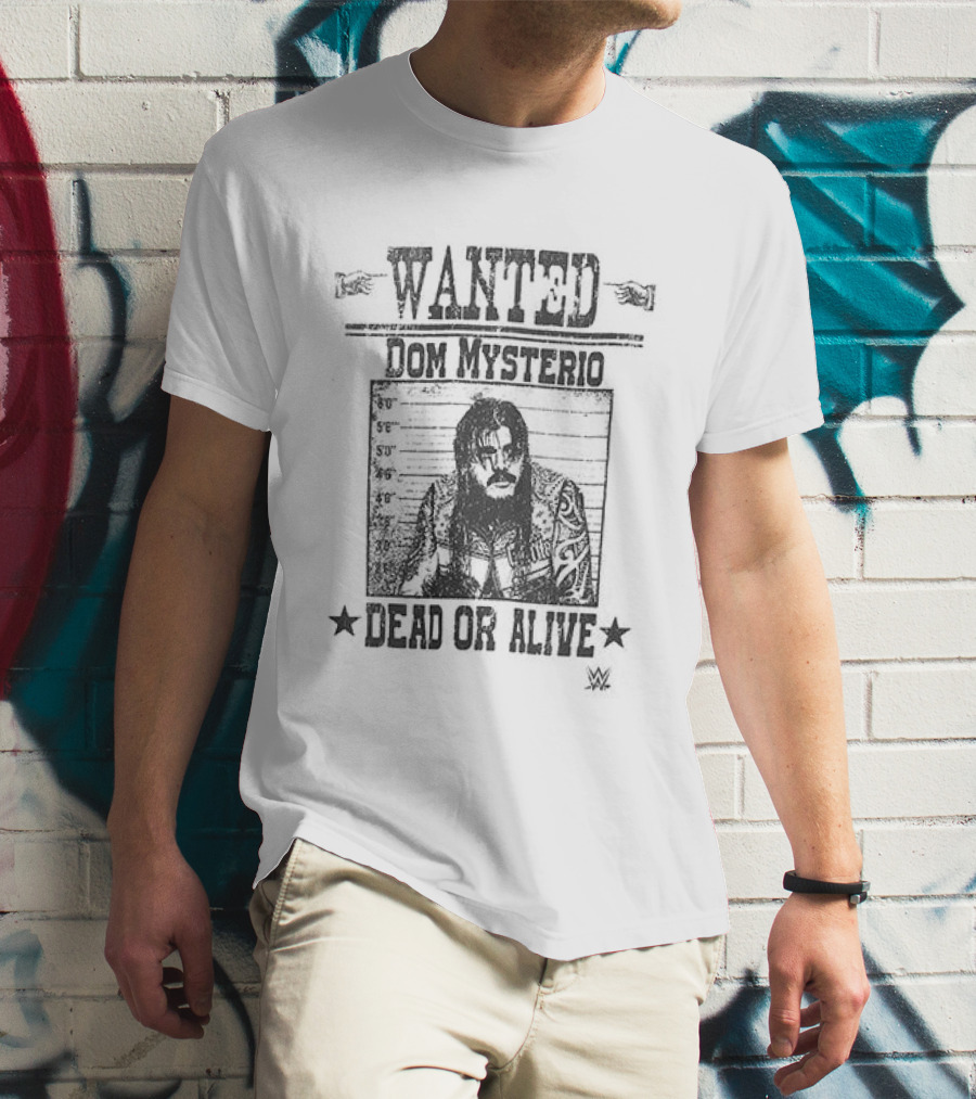 Wanted Dominik Mysterio Dead Or Alive Ripple Junction Tan T-Shirt