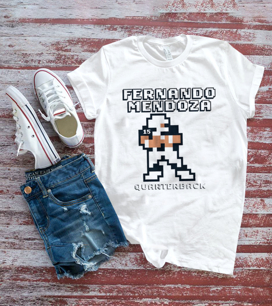 Fernando Mendoza Quarterback Retro Pixel T-Shirt