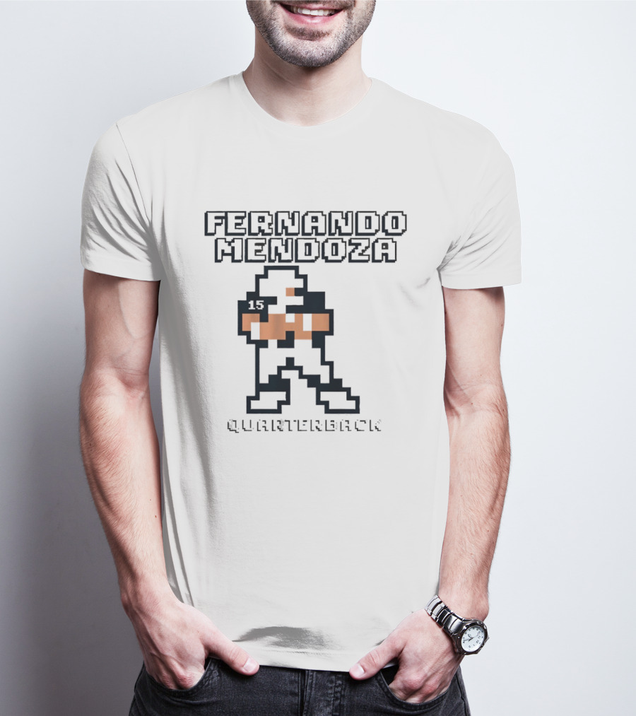 Fernando Mendoza Quarterback Retro Pixel T-Shirt