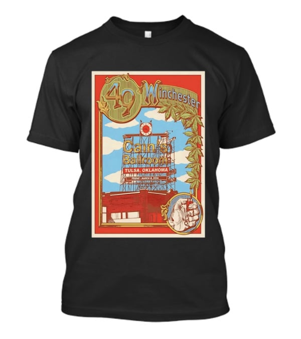 49 Winchester Cain's Ballroom Tulsa Oklahoma March 13 2026 T-Shirt