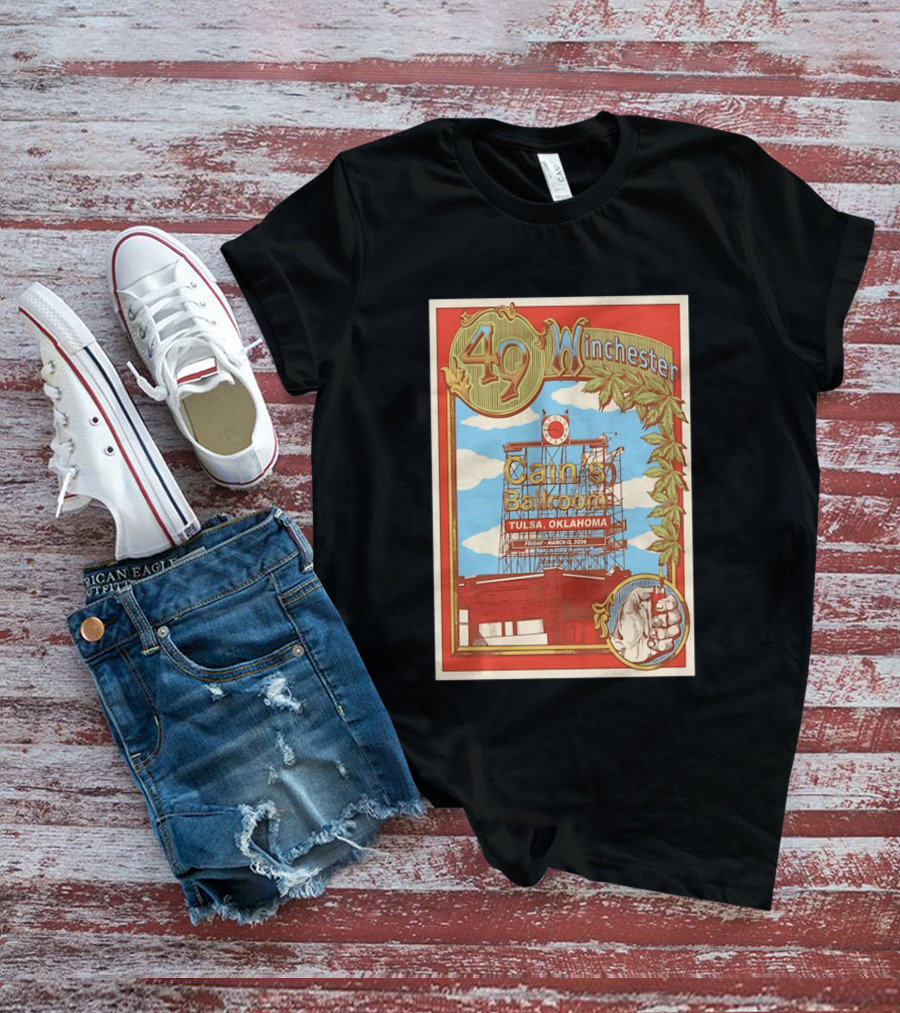 49 Winchester Cain's Ballroom Tulsa Oklahoma March 13 2026 T-Shirt