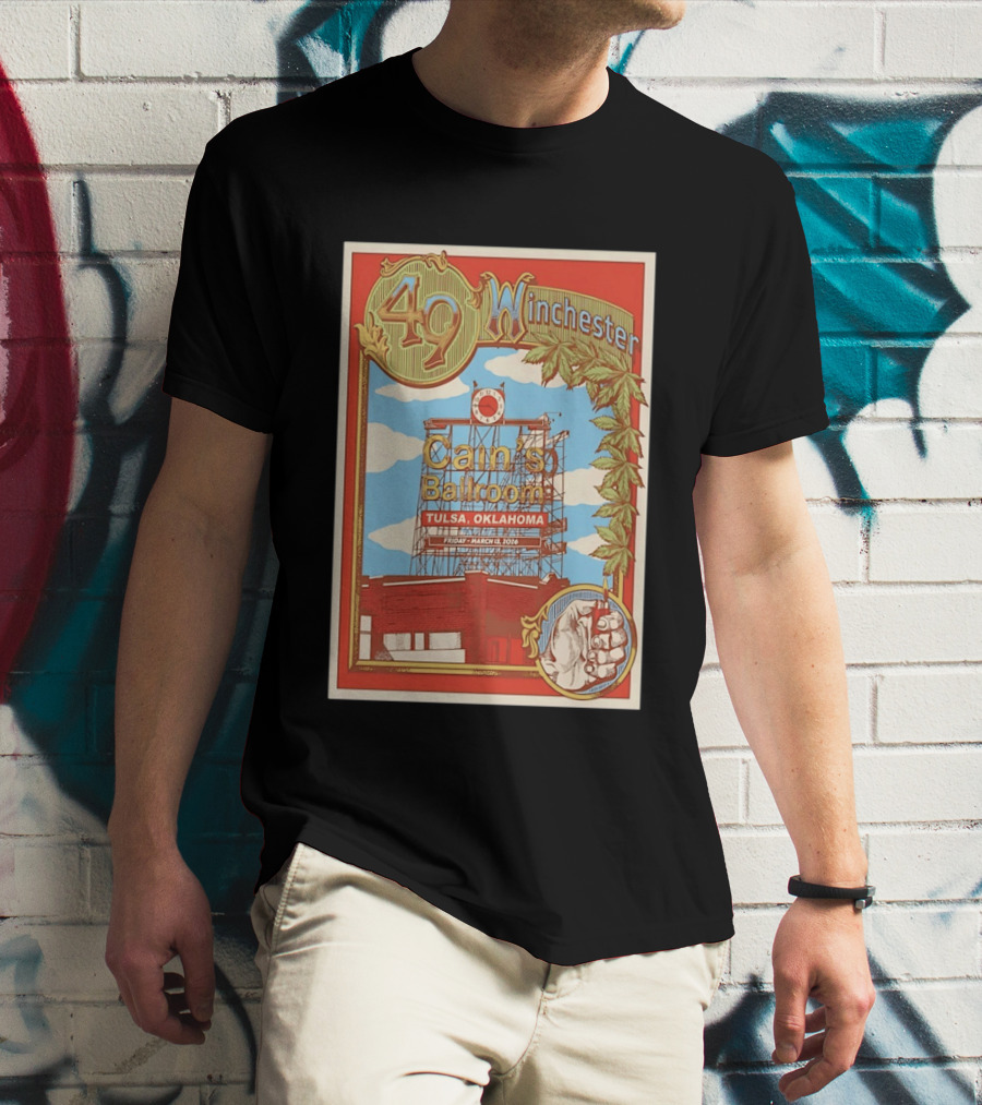 49 Winchester Cain's Ballroom Tulsa Oklahoma March 13 2026 T-Shirt