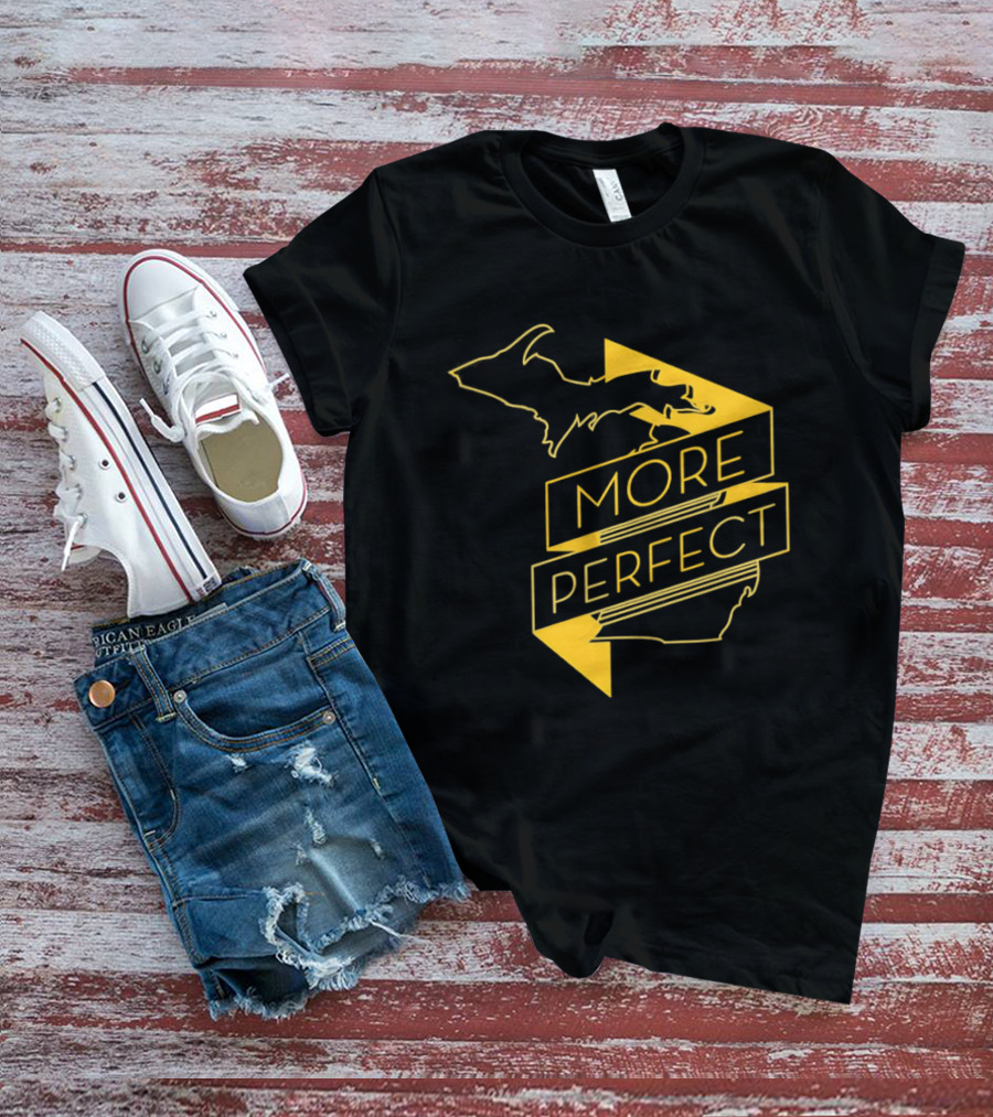 Perfect Michigan Map Icon Design With More Perfect T-Shirt