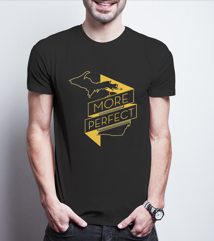 Perfect Michigan Map Icon Design With More Perfect T-Shirt
