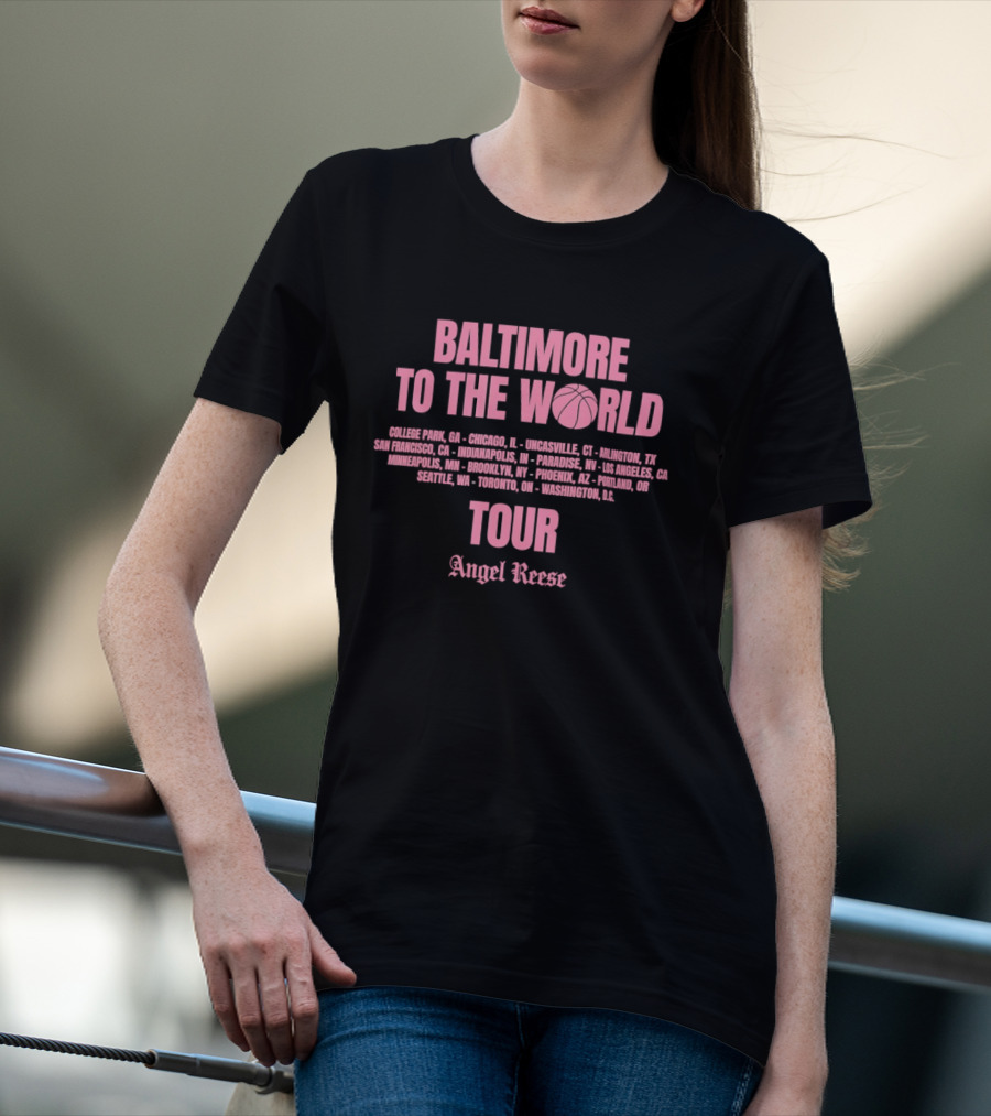 Baltimore To The World Tour Angel Reese Chicago Sky T-Shirt