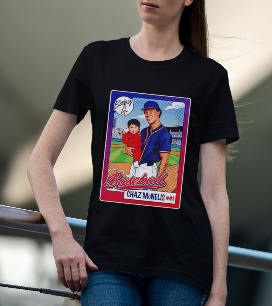 Baby G Chaz McNelis #41 Arizona Baseball NCAA Caricature T-Shirt