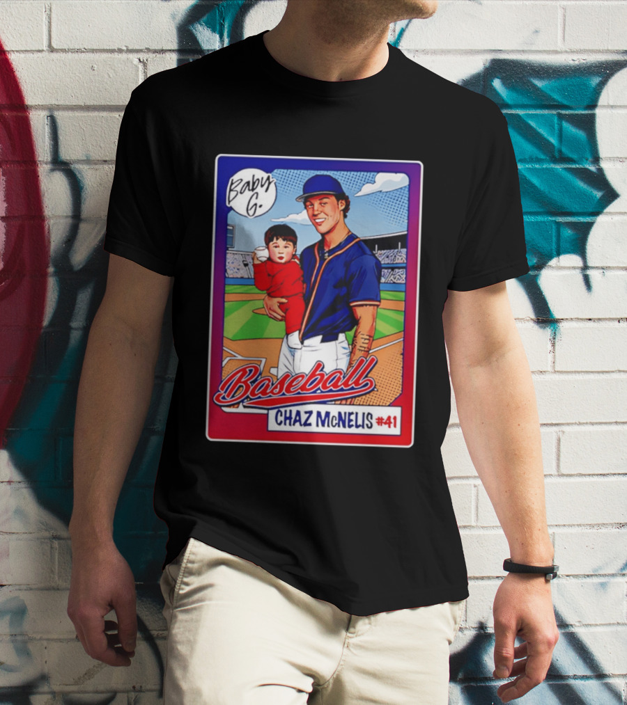 Baby G Chaz McNelis #41 Arizona Baseball NCAA Caricature T-Shirt