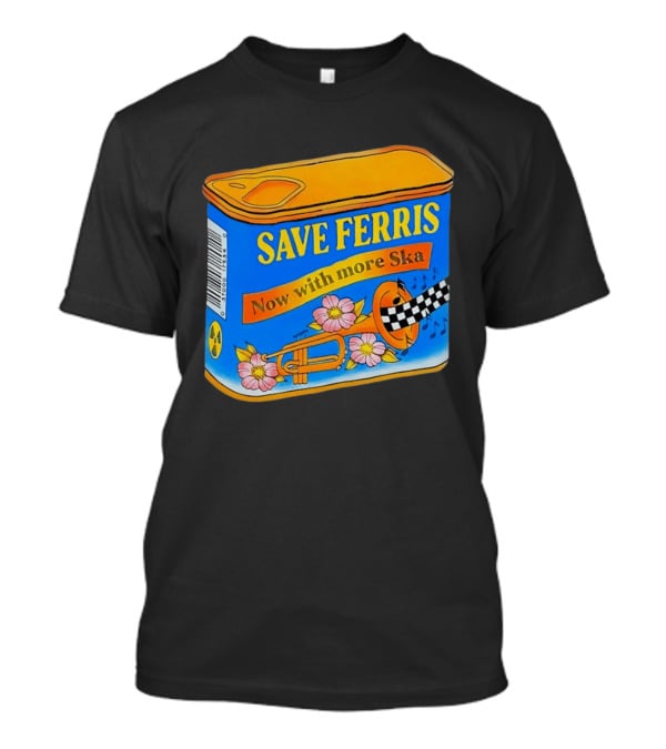 Save Ferris Now With More Ska Trombone Flowers Checkered Banner T-Shirt