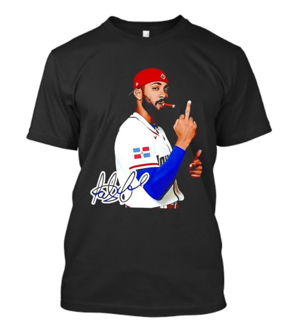 Fernando Tatis Jr San Diego Padres Smoking Middle Finger Dominican Jersey T-Shirt