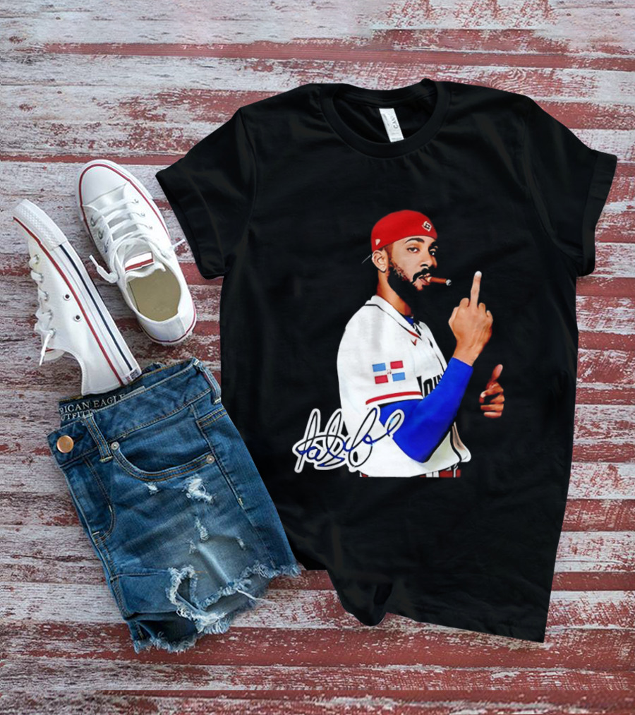 Fernando Tatis Jr San Diego Padres Smoking Middle Finger Dominican Jersey T-Shirt