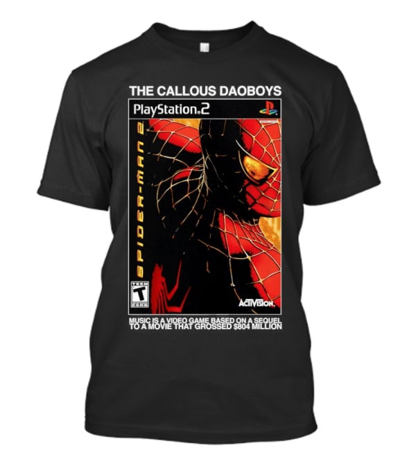 The Callous Daoboys PlayStation Spider Man 2 Activision Video Game Sequel T-Shirt