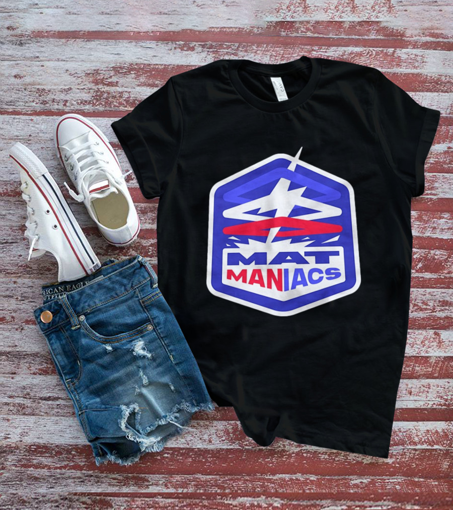 Mat Maniacs Wrestling Team Hexagon T-Shirt
