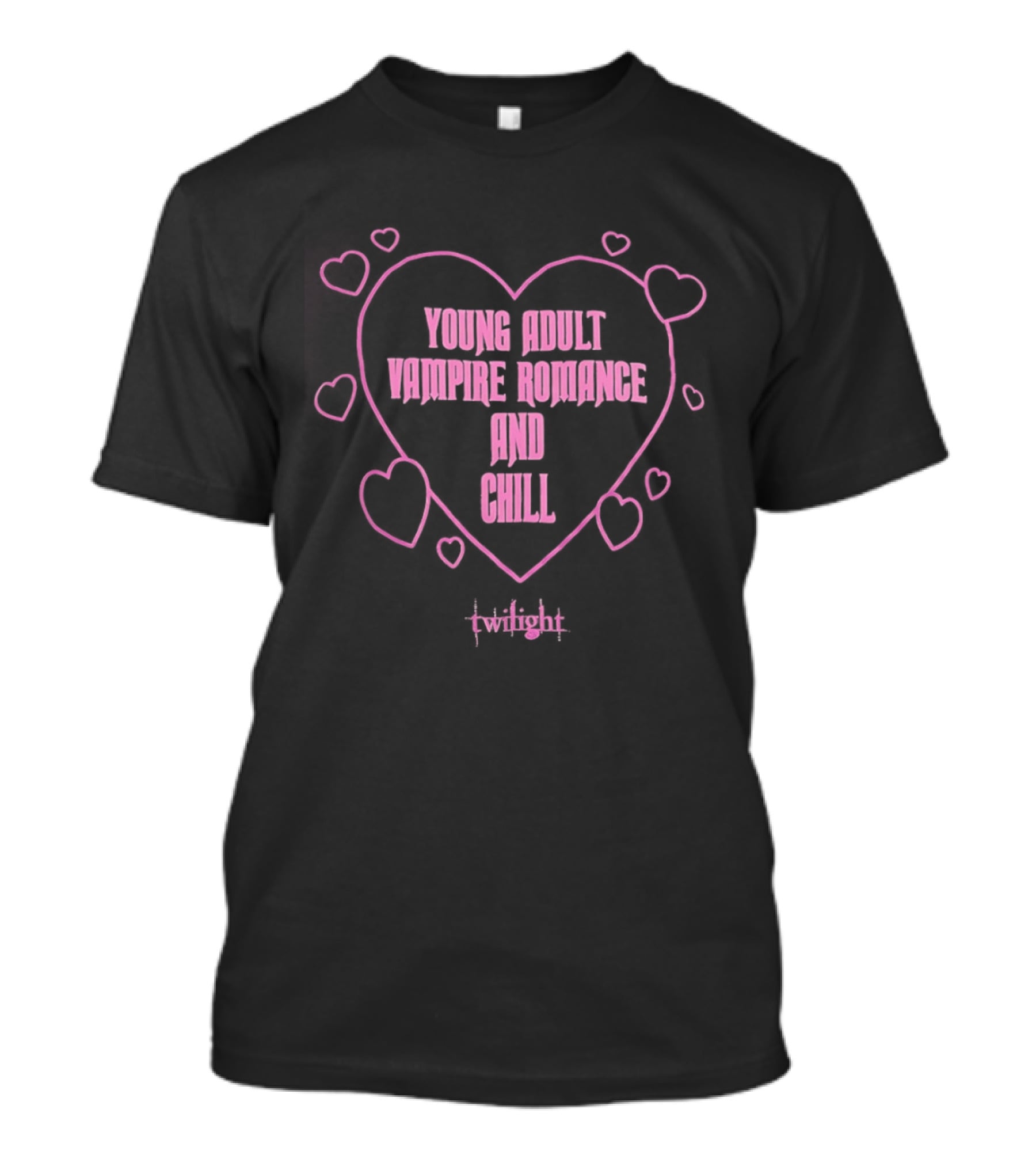 Twilight Saga Young Adult Vampire Romance And Chill Heart Shape T-Shirt