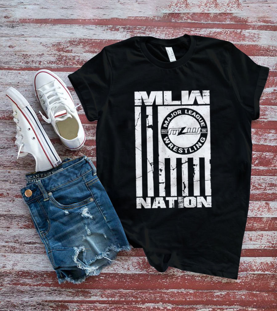 MLW Major League Wrestling Nation American Flag T-Shirt