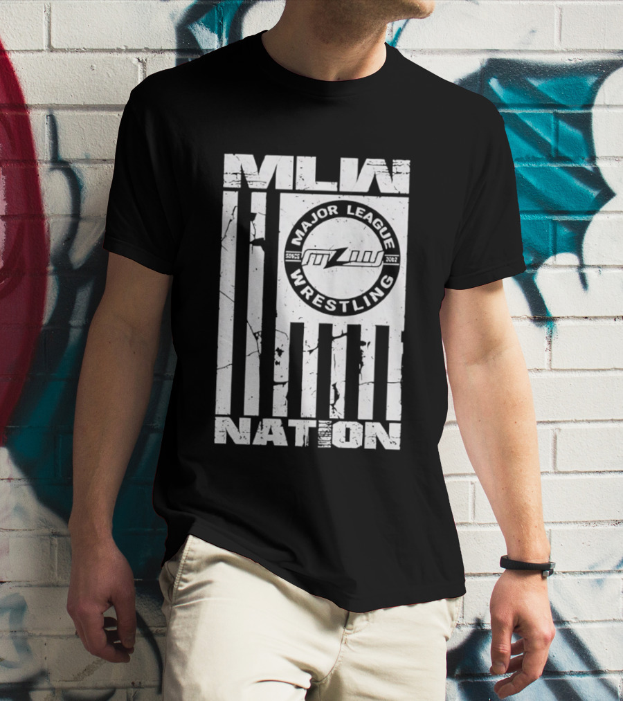 MLW Major League Wrestling Nation American Flag T-Shirt