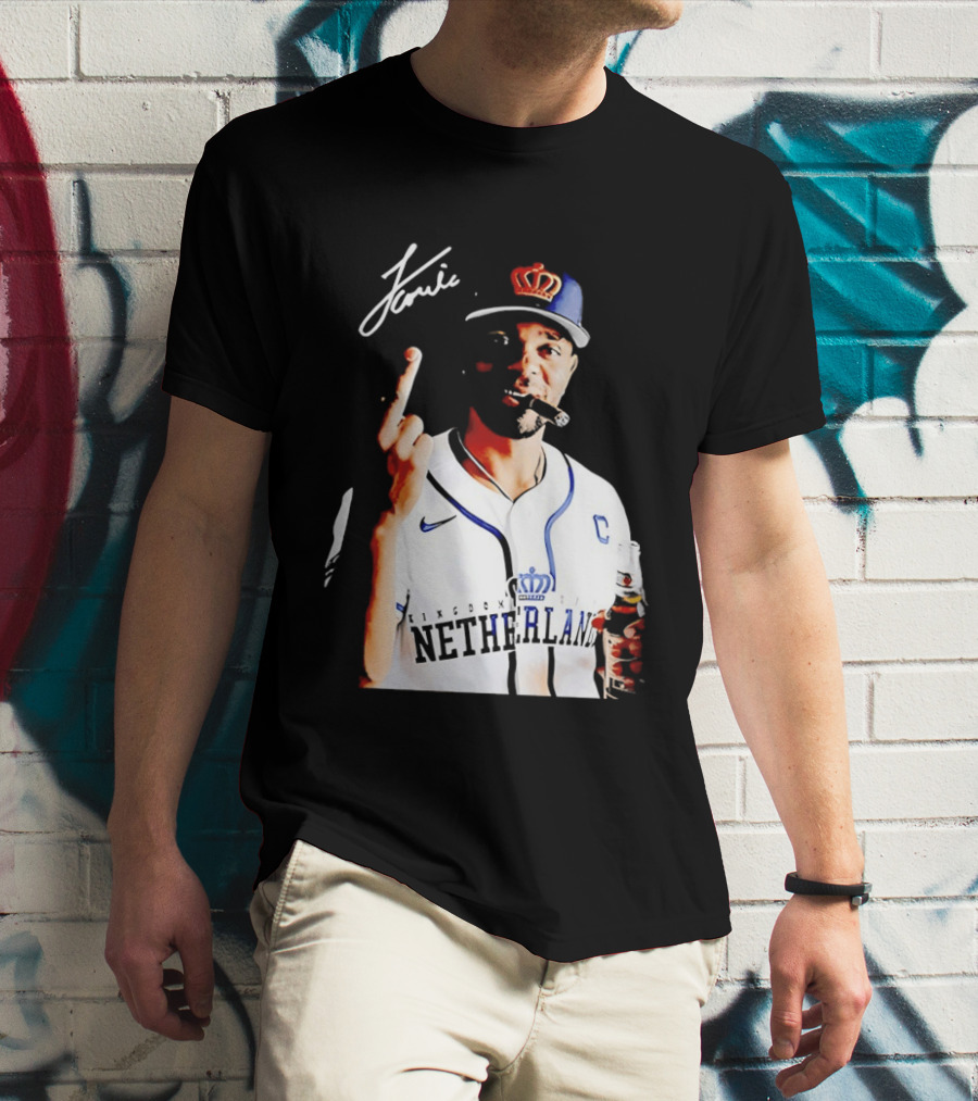 Xander Bogaerts Netherlands Baseball Smoking Gesture Middle Finger T-Shirt