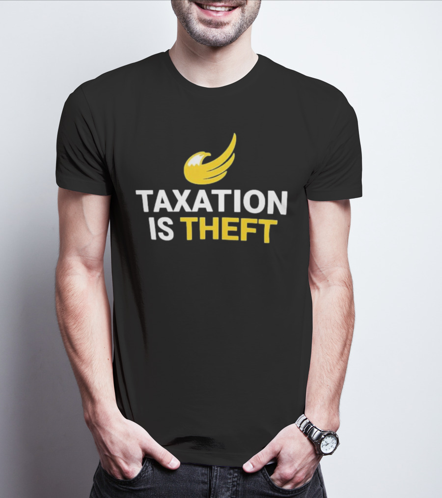Taxation Is Theft Yellow Winged Icon T-Shirt