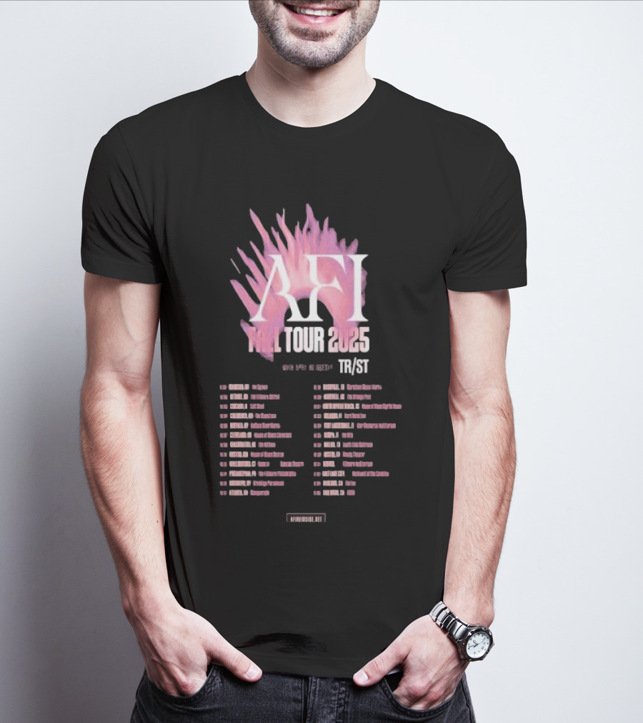AFI Fall Tour 2025 Concert Schedule With TR/ST Dates And Locations T-Shirt
