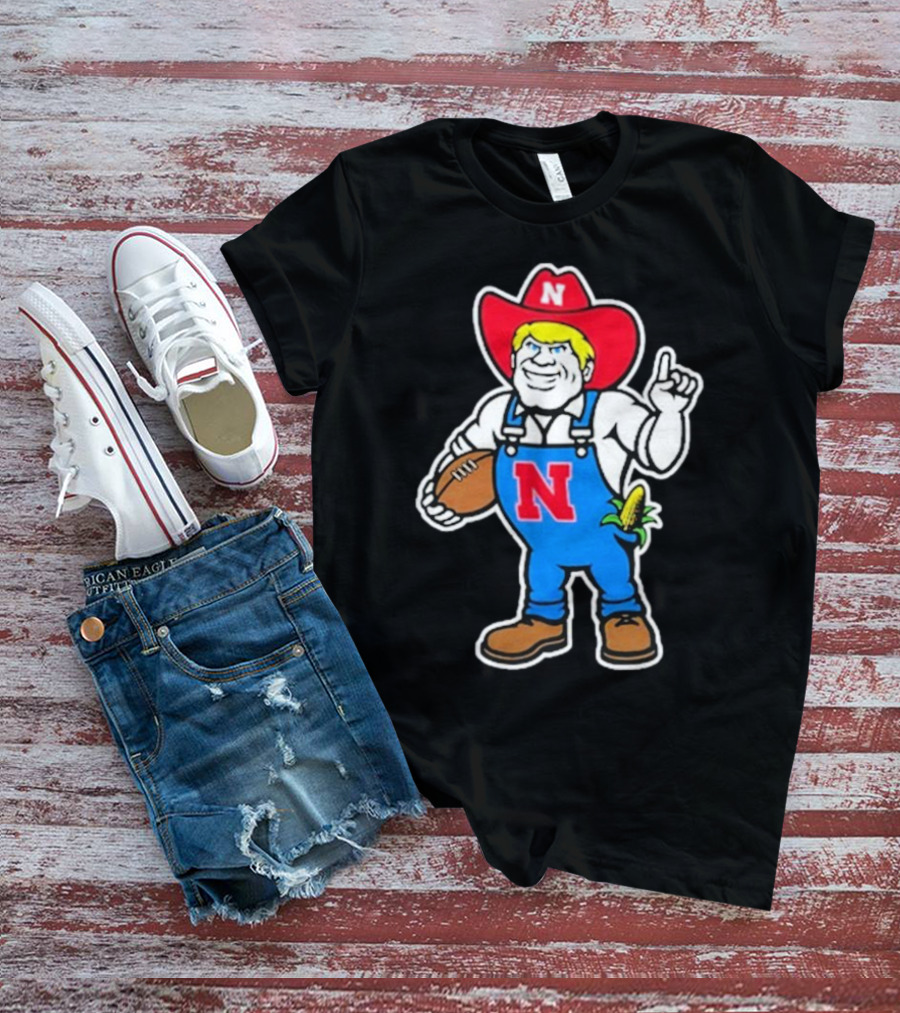 Andrew Whitworth Ryan Fitzpatrick Nebraska Huskers Herbie Husker Football Mascot T-Shirt