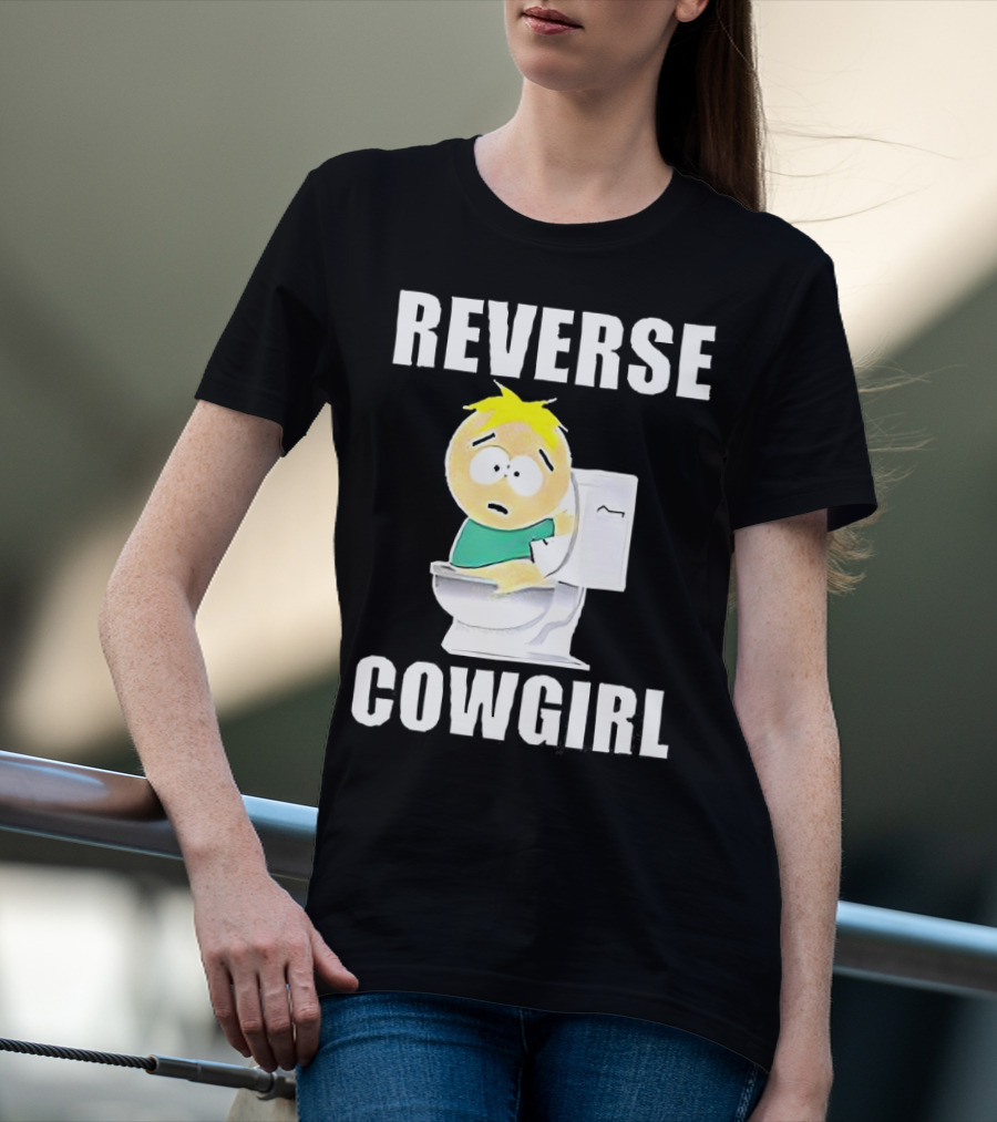 Butters Stotch South Park Reverse Cowgirl Toilet Scene T-Shirt