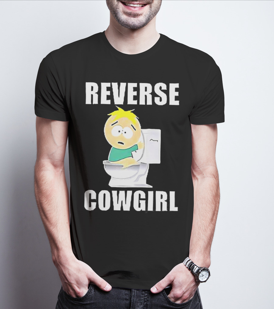 Butters Stotch South Park Reverse Cowgirl Toilet Scene T-Shirt