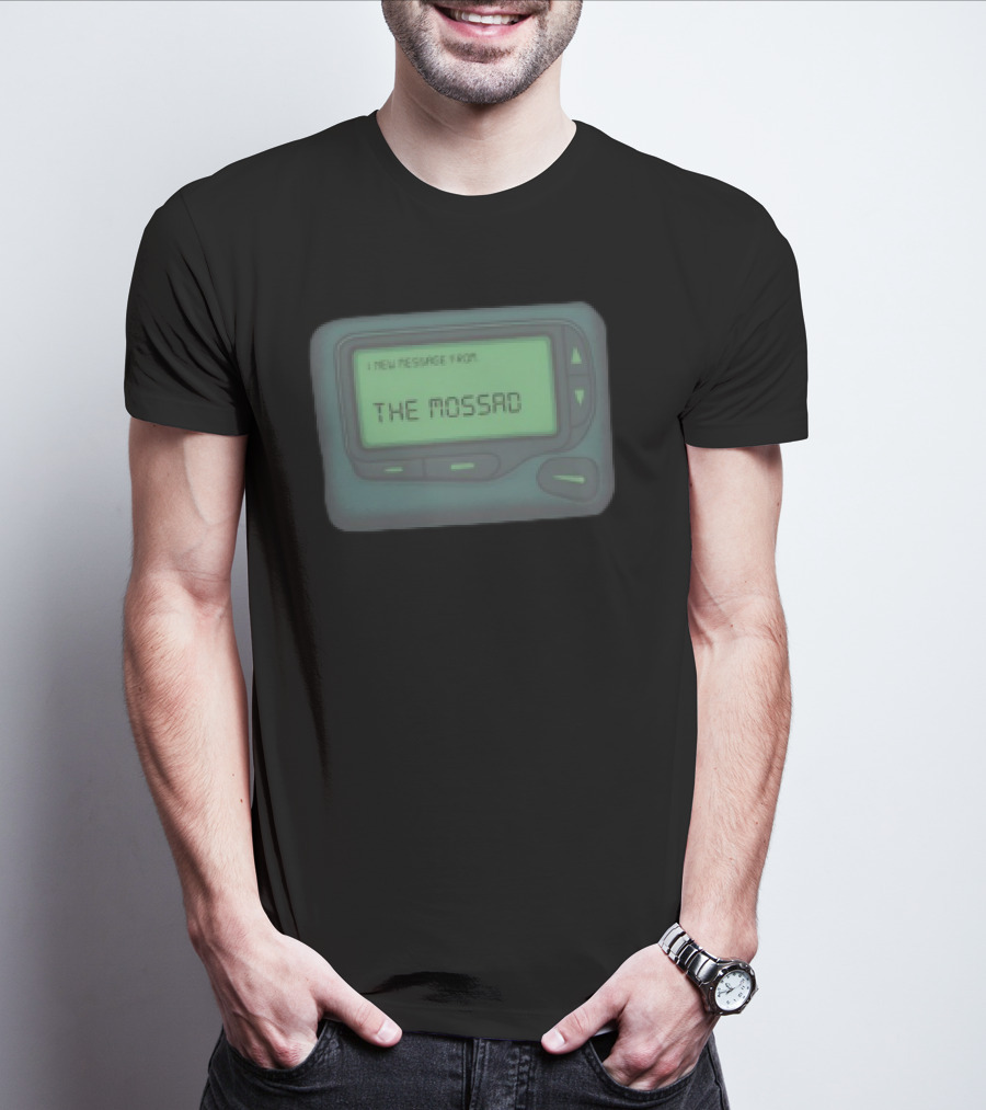 Message From The Mossad Pager Style Display T-Shirt