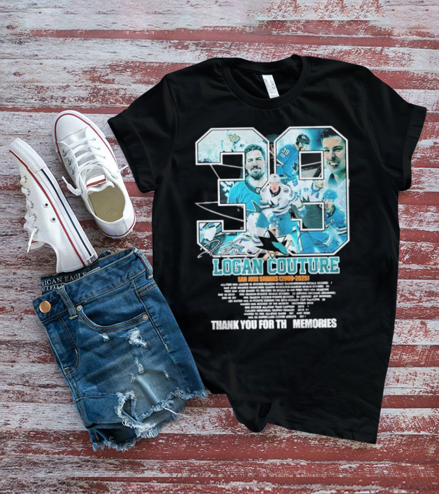 Logan Couture San Jose Sharks 2009 2025 Hockey Memories Thank You T-Shirt